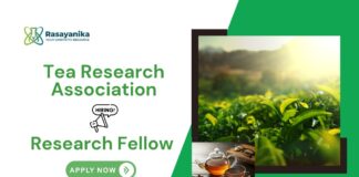 Research Jobs at Tea Research Association | MSc Chemistry Graduates Apply Now