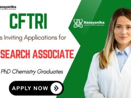 CFTRI Recruitment 2025 Research Associate Job in Chemistry