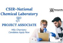 Project Associate Jobs at NCL | MSc Chemistry Graduates Apply Project Associate Jobs at NCL | MSc Chemistry Graduates Apply