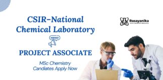 Project Associate Jobs at NCL | MSc Chemistry Graduates Apply