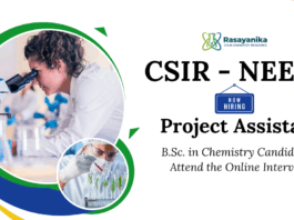 Project Assistant Jobs at NEERI | BSc Chemistry Jobs 