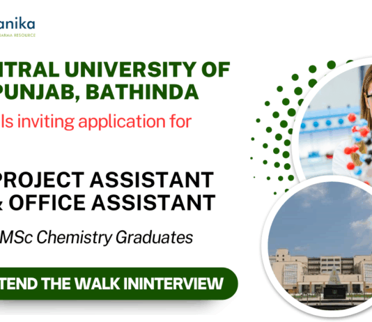 Central University of Punjab Recruitment 2025 Research Job & Chemistry Job Openings