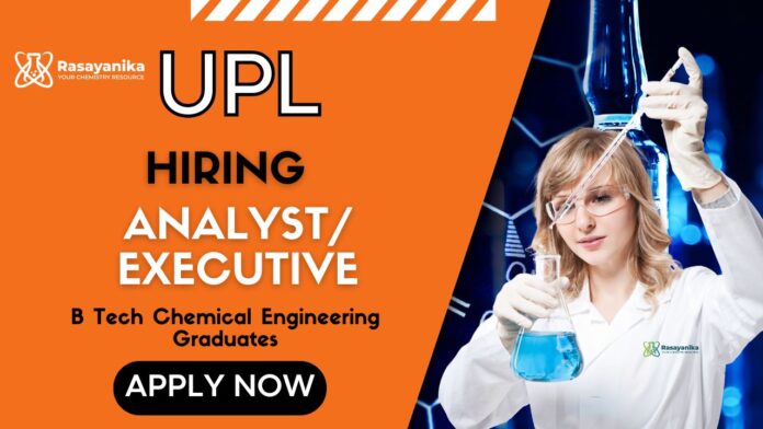 Chemical Engineering Job UPL Apply Now for the Research Job