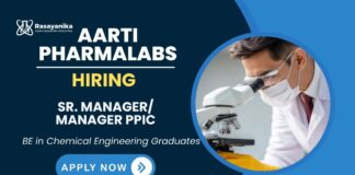 Quality Assurance Job at Aarti Pharmalabs | Chemical Engineers Apply Now Chemical Engineering Job at Aarti Pharmalabs, Gujarat Apply Now for Senior Manager Role