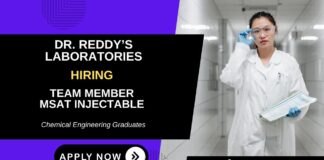 Chemical Engineering Job at Dr. Reddy’s Laboratories Apply Now