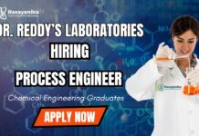 Chemical Engineering Job at Dr. Reddy’s Laboratories Process Engineer Position