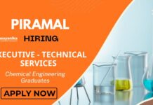 Executive Job at Piramal | Chemical Engineering Graduates Apply Now Chemical Engineering Job at Piramal– Apply Now Executive Technical Services