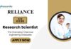 Research Scientist Jobs at Reliance Industries Limited | Chemistry Candidates Apply