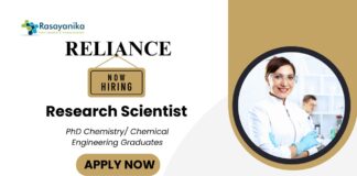 Research Scientist Jobs at Reliance Industries Limited | Chemistry Candidates Apply