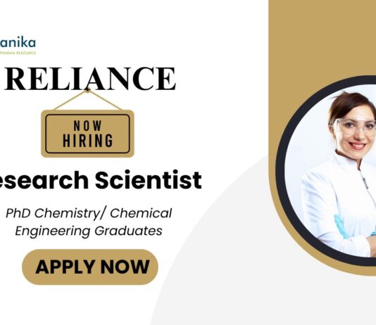 Research Scientist Jobs at Reliance Industries Limited | Chemistry Candidates Apply