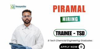 Chemical engineering Job at Piramal | Apply Now Chemical Engineering Job in Chennai Piramal Career