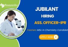 Chemistry Job Jubilant Careers   Asst. Officer - IPR Position