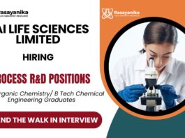 Chemistry Job at Sai Life Sciences Attend the Walk-In Interview 