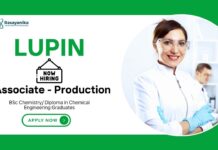 Lupin Career | Associate - Production Job Role | Chemistry Jobs