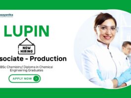 Lupin Career | Associate - Production Job Role | Chemistry Jobs