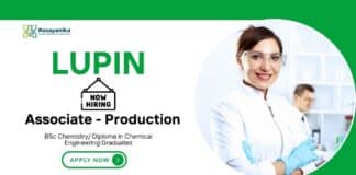 Lupin Career | Associate - Production Job Role | Chemistry Jobs