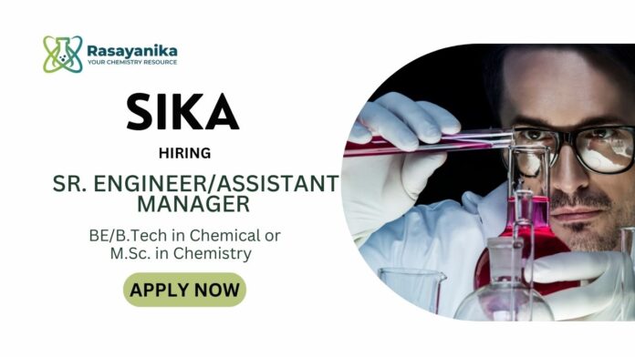 Chemistry Jobs at Sika | Apply for  Sr. Engineer/ Assistant Manager Role