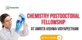 Post-Doctoral Fellow Role at Amrita Vishwa Vidyapeetham | Apply Now. phd chemistry jobs