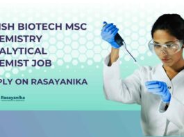 Analytical Chemist Jobs | Krish Biotech MSc Chemistry Analytical Chemist Job - Apply On Rasayanika