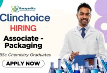 BSc Chemistry Job at ClinChoice | Apply Now for Associate – Packaging Role Clinchoice Careers Packaging Role Apply Now for the Chemistry Job