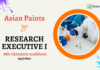 Research Jobs at Asian Paints | MSc Chemistry Jobs in Mumbai