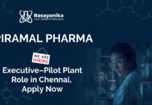 Executive Jobs at Piramal Pharma | MSc Chemistry Candidates, Apply Now. cGMP, Safety and Environmental Practices.