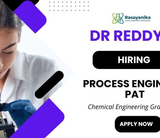 Dr. Reddy’s Careers: Process Engineer Role | Chemical Engineers Apply Now