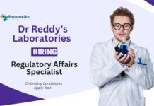 Regulatory Affairs Specialist Jobs at Dr. Reddy's Laboratories | Chemistry Candidates Apply