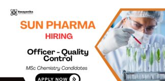Quality Controls Jobs at Sun Pharma | MSc Chemistry Candidates Apply
