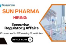 Executive Job at Sun Pharma | Chemistry Graduates Apply Now Executive-IP Chemistry Job Sun Pharma Careers Mumbai