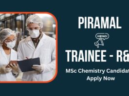 R&D Jobs at Pirmal | Chemistry Trainee Jobs 