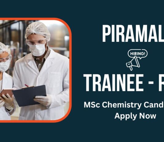 R&D Jobs at Pirmal | Chemistry Trainee Jobs 