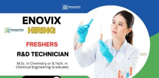 Freshers Chemistry Job at Enovix Apply Now for Research Technician Role