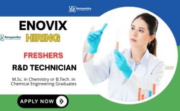Research Technician Job at Enovix | MSc Chemistry Graduates Apply Now Freshers Chemistry Job at Enovix Apply Now for Research Technician Role