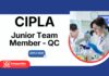 QC Jobs at Cipla | MSc Chemistry Candidates Apply now