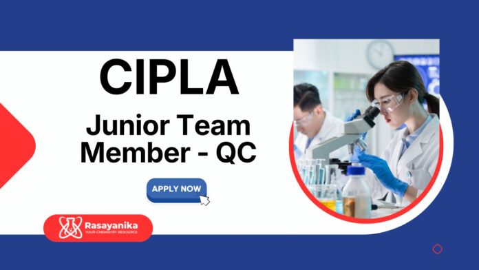 QC Jobs at Cipla | MSc Chemistry Candidates Apply now