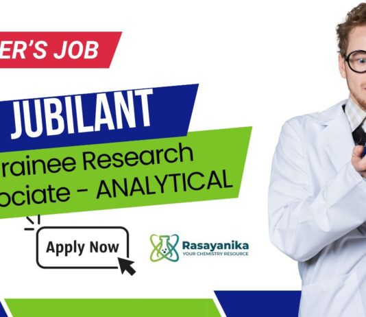 Freshers Jobs at Jubilant | Trainee Research Associate - ANALYTICAL