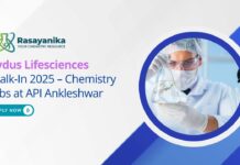Chemistry Jobs at Zydus Lifesciences | Attend the Walk-In-Interview 
