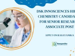 MSc Organic Chemistry Jobs at DSK Innosciences, Apply on Rasayanika