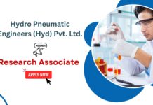 Research Associate Jobs at Hydro Pneumatic Engineers | Chemistry Jobs