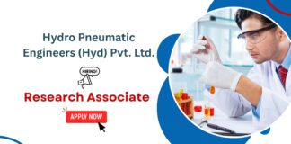 Research Associate Jobs at Hydro Pneumatic Engineers | Chemistry Jobs