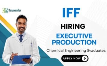 Executive production Job at IFF | Chem Engg Apply Now IFF Careers: Production Executive Role | Chemical Engineering Graduates Apply now