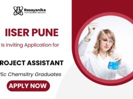 IISER Pune Recruitment Chemistry Job in Pune Apply Now for Project Assistant Job
