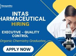 Intas Careers QC Job in Ahmedabad MSc Organic Chemistry Graduates Apply Now