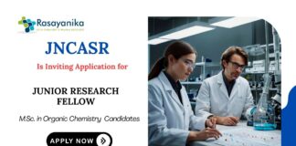 JNCASR Recruitment 2025 JRF Vacancies for MSc Chemistry Graduates