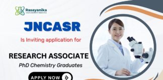 JNCASR Recruitment 2025 Research Associate Job 