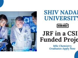 JRF Jobs for Chemistry Candidates| CSIR Funded Research Project