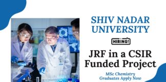 JRF Jobs for Chemistry Candidates| CSIR Funded Research Project
