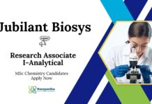 Research Associate Jobs at Jubilant Biosys | MSc Analytical Chemistry Jobs