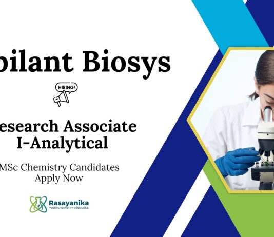 Research Associate Jobs at Jubilant Biosys | MSc Analytical Chemistry Jobs